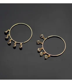 Pendientes Aro Zircon Oro Amarillo 18K 20 Mm<Alda Joyeros Discount