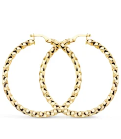 Pendientes Aros Gallonados Oro 9K 36 Mm<Alda Joyeros Hot