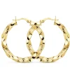 Pendientes Aros Oro 9K 32Mm Gallonados Greca<Alda Joyeros Best Sale