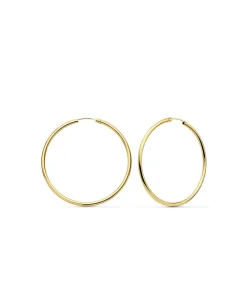 Pendientes Aros Tubo Oro Amarillo 18 Kilates 43 Mm<Alda Joyeros Clearance