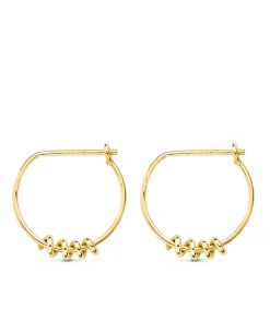 Pendientes Aros Twist Oro Amarillo 18K<Alda Joyeros Shop