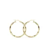 Pendientes Aros Twisted Oro Amarillo 18 Kilates 30 Mm<Alda Joyeros Cheap