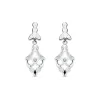 Pendientes Arrayan Oro Blanco 18K Lapidados<Alda Joyeros Shop