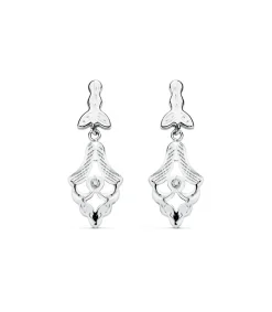 Pendientes Arrayan Oro Blanco 18K Lapidados<Alda Joyeros Shop