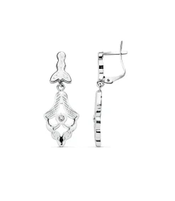 Pendientes Arrayan Oro Blanco 18K Lapidados<Alda Joyeros Shop