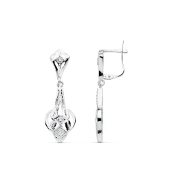 Pendientes Azahar Oro Blanco 18K Lapidados<Alda Joyeros Online