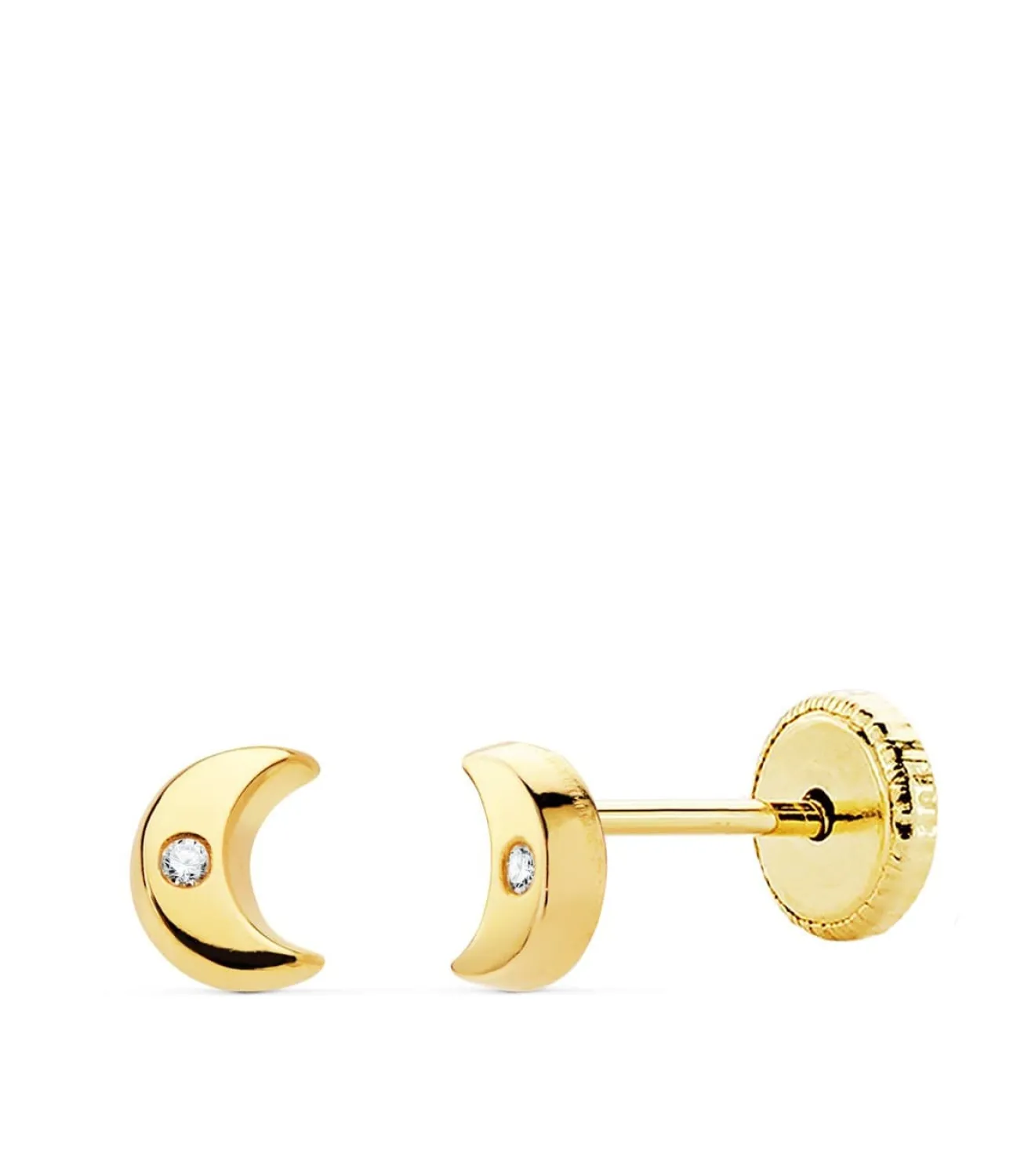 Pendientes Bebé Alana Oro Amarillo 18K Luna 4.5Mm<Alda Joyeros Shop