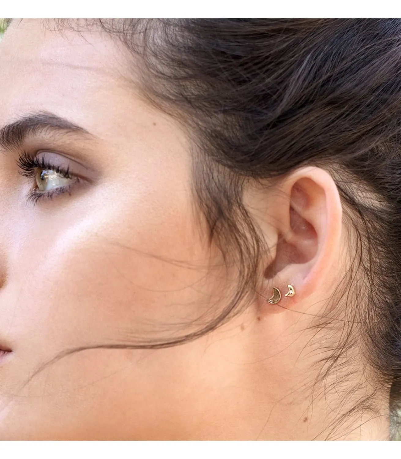 Pendientes Bebé Alana Oro Amarillo 18K Luna 4.5Mm<Alda Joyeros Shop
