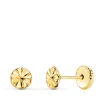 Pendientes Bebé Circulo Ondas Oro 18K 4.5Mm<Alda Joyeros Store