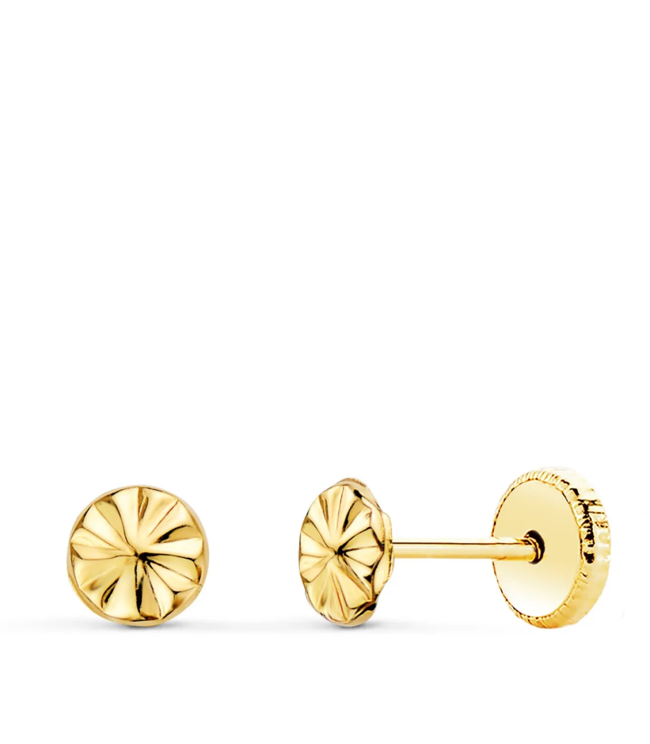 Pendientes Bebé Circulo Ondas Oro 18K 4.5Mm<Alda Joyeros Store