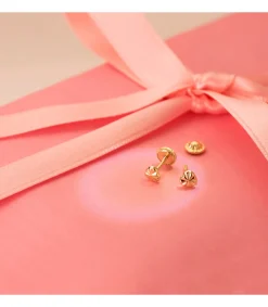 Pendientes Bebé Corazon Ondas Oro 18K 4Mm<Alda Joyeros Sale