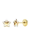 Pendientes Bebé Iria Oro Bicolor 18K Estrella 5Mm<Alda Joyeros Clearance