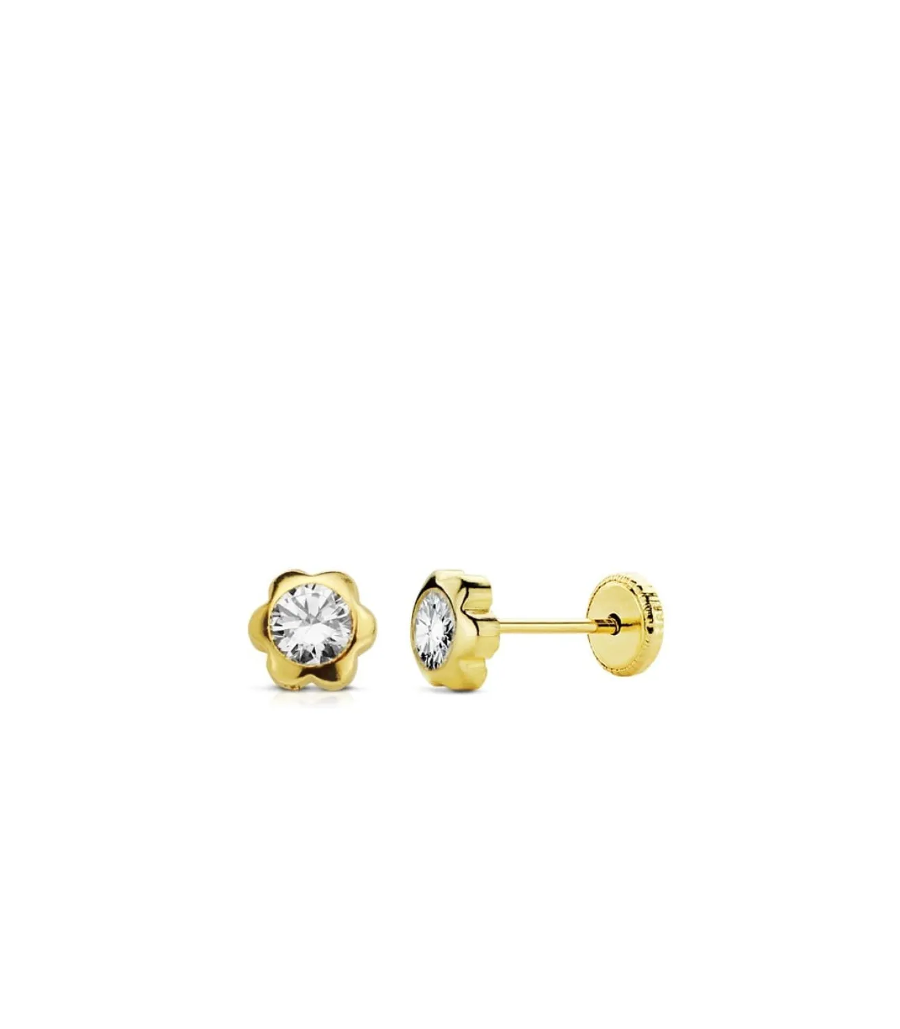 Pendientes Bebé Margarita Circonita Oro Amarillo 18 K 5 Mm<Alda Joyeros Best Sale