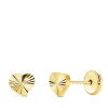 Pendientes Bebé Oro 18K Corazon Tallados 5Mm<Alda Joyeros Discount