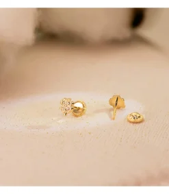 Pendientes Bebé Oro 18K Trebol 5.5Mm<Alda Joyeros Cheap