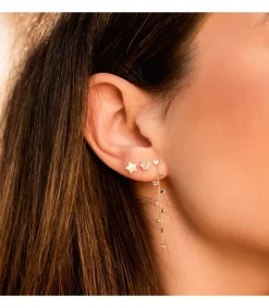 Pendientes Bebé Piedras Colores Oro 18K Flor<Alda Joyeros Flash Sale
