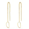Pendientes Cadena Oval Oro 18K<Alda Joyeros Online