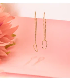 Pendientes Cadena Oval Oro 18K<Alda Joyeros Online