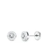 Pendientes Chaton Bebé Greca Oro Blanco 18 K 5 Mm<Alda Joyeros Store