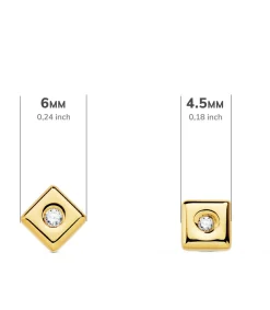Pendientes Cherie Diamantes 0.030 Qtes. Oa 18K<Alda Joyeros Sale