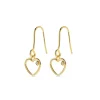 Pendientes Colgantes Slim Heart Oro 18K<Alda Joyeros Outlet