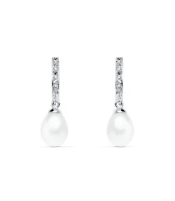 Pendientes Condesa De Mercia Oro Blanco 9K Perla<Alda Joyeros Best