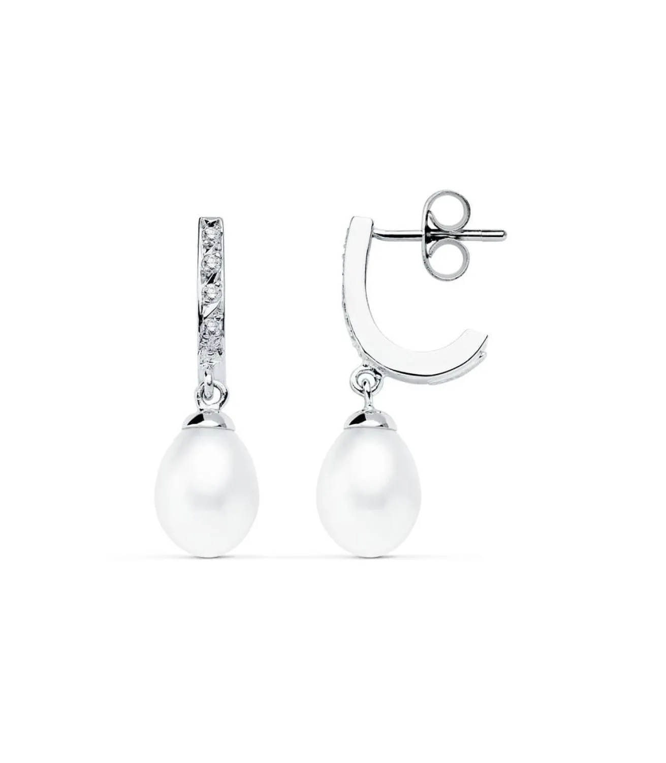Pendientes Condesa De Mercia Oro Blanco 9K Perla<Alda Joyeros Best