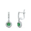 Pendientes Cuajo Esmeralda 0.56Q. Oro Blanco 18K<Alda Joyeros Fashion
