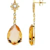 Pendientes Dakota Oro Amarillo 18K Piedra Champagne<Alda Joyeros Cheap