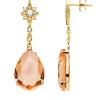 Pendientes Dakota Oro Amarillo 18K Piedra Rosa<Alda Joyeros Shop