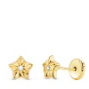 Pendientes De Niña Oro 18K Ondas Estrella 5.5Mm<Alda Joyeros Online
