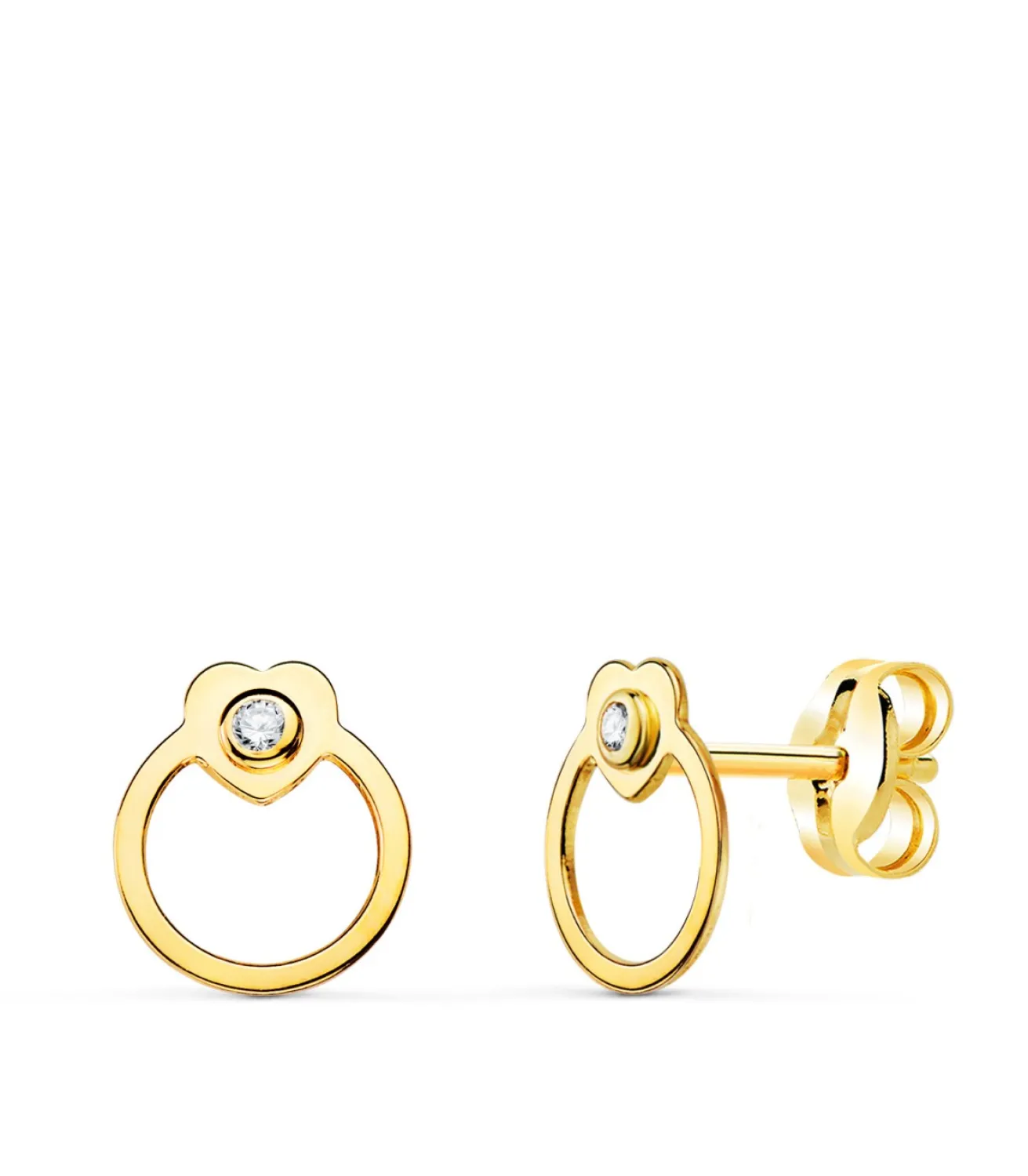 Pendientes De Niña Serena Oro 18K Corazon<Alda Joyeros Sale