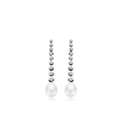 Pendientes De Novia Catherine Howard Oro Blanco 18K Perla<Alda Joyeros Best Sale