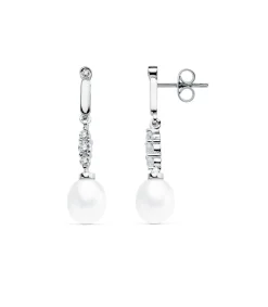Pendientes De Novia Condesa De Huntingdon Oro Blanco 18K Perla<Alda Joyeros Outlet
