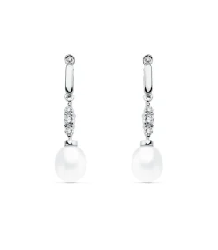 Pendientes De Novia Condesa De Huntingdon Oro Blanco 18K Perla<Alda Joyeros Outlet