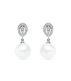 Pendientes De Novia Duquesa De Kent Oro Blanco 9K Perla<Alda Joyeros Clearance