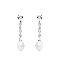Pendientes De Novia Jane Seymour Oro Blanco 9K Perla<Alda Joyeros Flash Sale