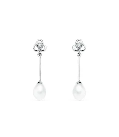 Pendientes De Novia Marquesa De Pembroke Oro Blanco 18K Perla<Alda Joyeros Best Sale