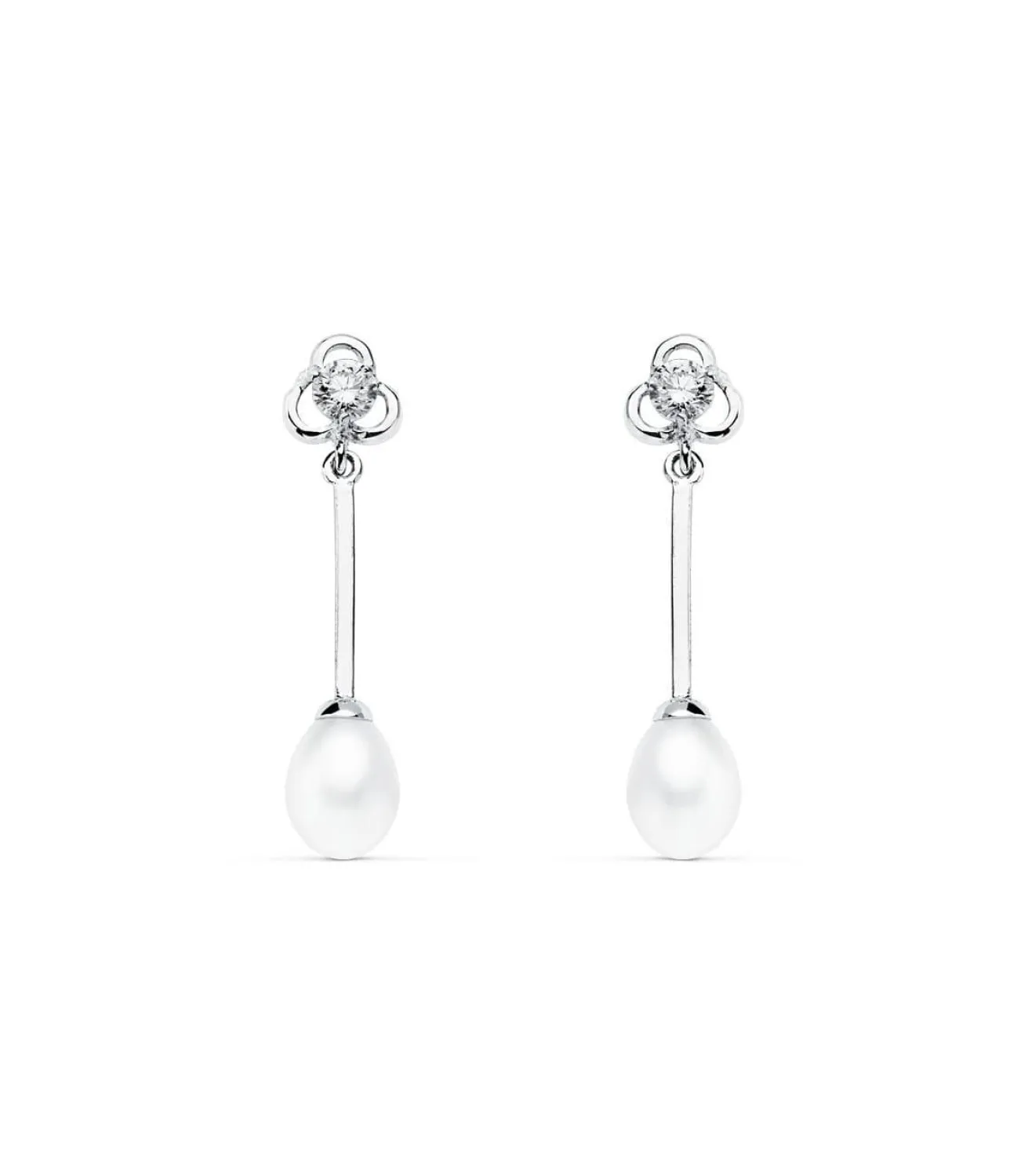 Pendientes De Novia Marquesa De Pembroke Oro Blanco 18K Perla<Alda Joyeros Best Sale