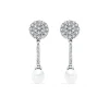 Pendientes De Novia Mary Tudor Oro Blanco 18K Perla<Alda Joyeros Clearance