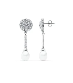 Pendientes De Novia Mary Tudor Oro Blanco 18K Perla<Alda Joyeros Clearance
