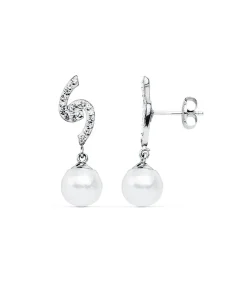 Pendientes De Novia Mary Adelaide De Cambridge Oro Blanco 9K Perla<Alda Joyeros Outlet
