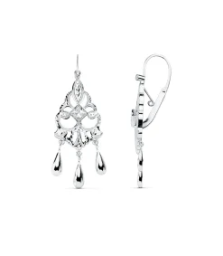 Pendientes De Novia Zulema Oro Blanco 18K Lapidados<Alda Joyeros Hot
