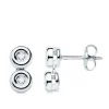 Pendientes Diamantes 0.080 Qtes. Ob 18K Chaton Doble<Alda Joyeros Fashion