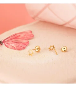 Pendientes Estrella De David Oro 18K 6Mm<Alda Joyeros Shop