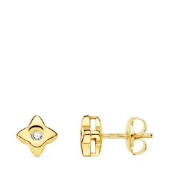 Pendientes Estrella Diamantes 0.040 Qtes. Oa 18K<Alda Joyeros Best Sale