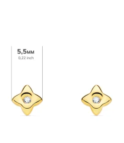 Pendientes Estrella Diamantes 0.040 Qtes. Oa 18K<Alda Joyeros Best Sale