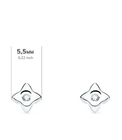 Pendientes Estrella Diamantes 0.040 Qtes. Ob 18K<Alda Joyeros Cheap