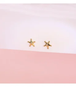 Pendientes Estrella Sherif Oro 18K 7Mm<Alda Joyeros Online