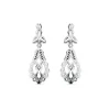 Pendientes Flor De Granada Oro Blanco 18K Lapidados<Alda Joyeros Outlet